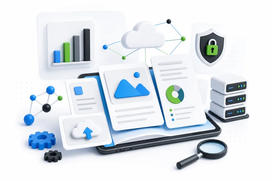 Technology insights and resources illustration