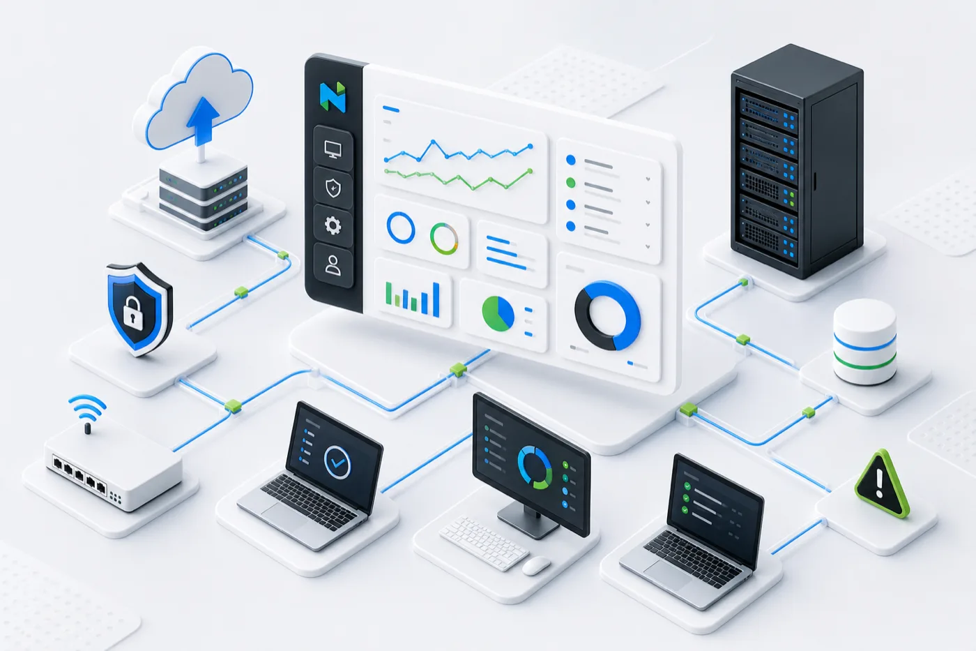 Managed IT Services monitoring dashboard